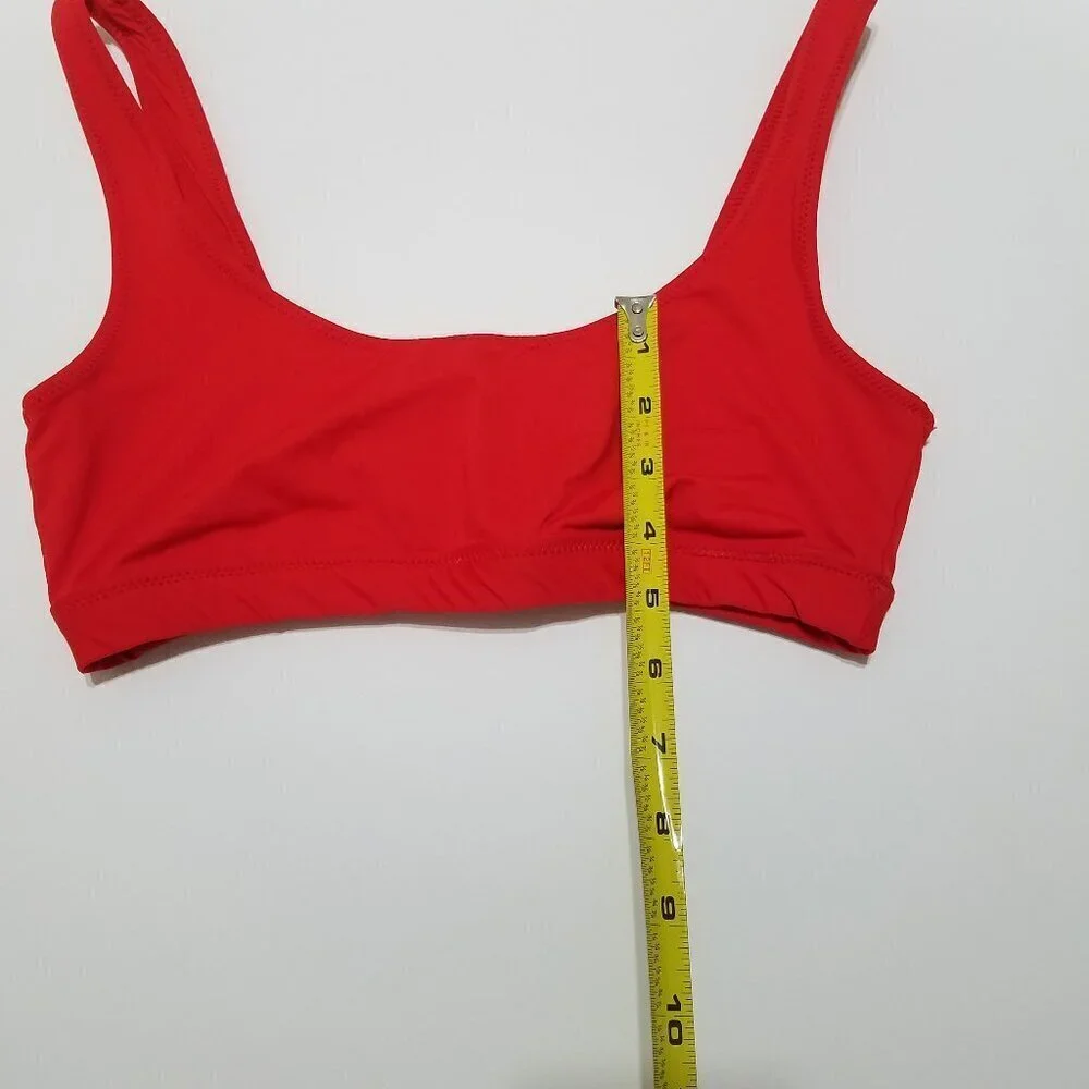 SKIMS Tank Bikini Top Unlined Red Size S